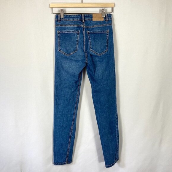 Zara Trafaluc Denimwear Skinny Jeans Size 2 Med Wash - Picture 4 of 6
